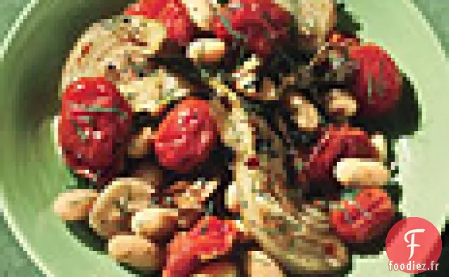 Tomates Rôties à l'Huile d'Olive et Fenouil aux Haricots Blancs