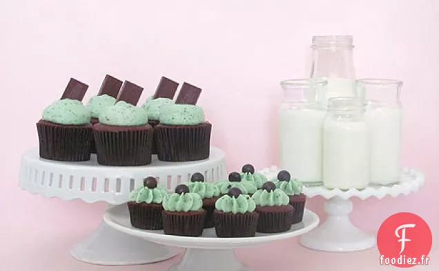 Cupcakes aux Pépites de Chocolat à la Menthe