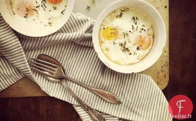 Oeufs Au Four Aux Herbes {oeufs En Cocotte}