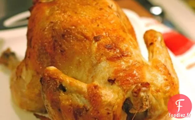 Poulet Rôti Farci Au Maïs Et Au Persil