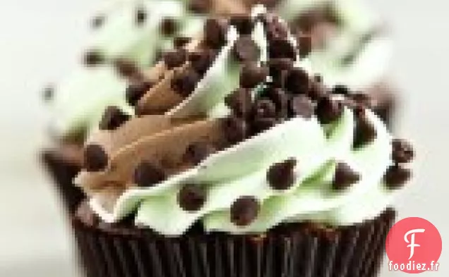 Cupcakes aux Pépites de Chocolat à la Menthe