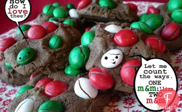Biscuits au Chocolat Ornés de Menthe M&m