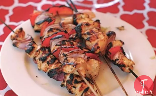 Brochettes De Poulet Au Vin Blanc Aux Herbes