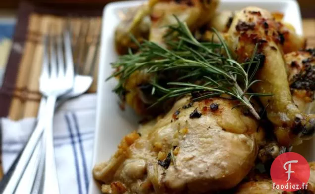 Poulet Rôti au Romarin Et Au Citron