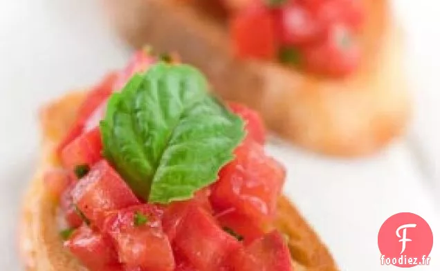 Bruschetta À La Tomate Et Au Basilic