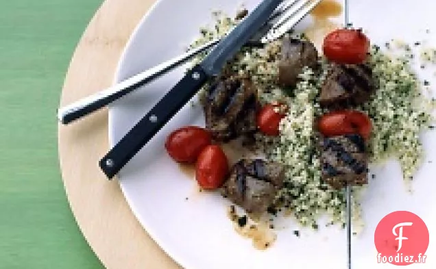Brochettes De Bœuf Et De Tomates Au Raisin