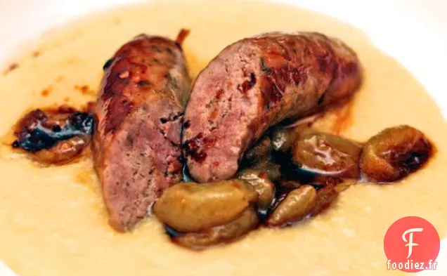 Dîner ce soir: Saucisses à la poêle avec des raisins
