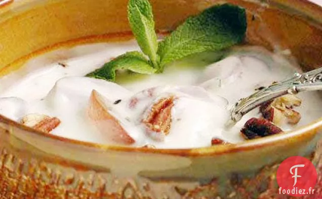Salade Raita de Raisins Rouges et Menthe