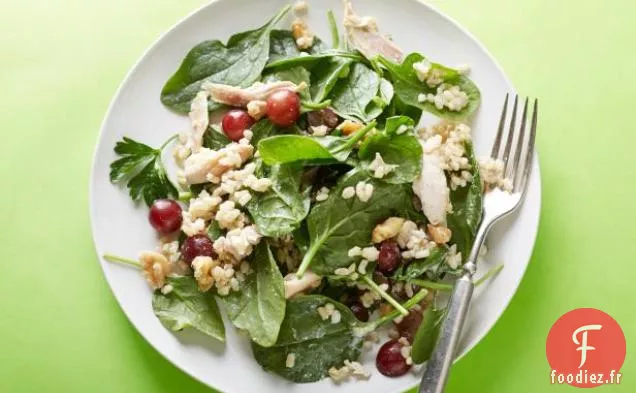 Salade de Poulet, Riz et Raisins de 15 Minutes