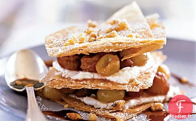 Napoleons de Raisin Sautés avec Réduction de Porto