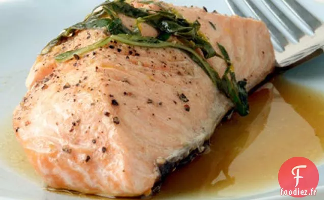 Saumon grillé à l'Ail, au Citron et au Basilic