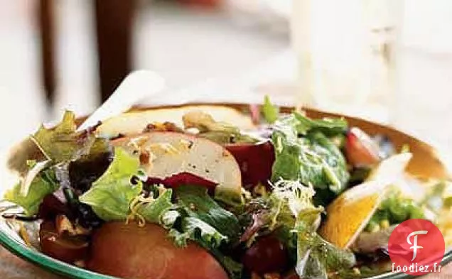 Salade d'automne aux Pommes, Poires et Cheddar aux Pacanes