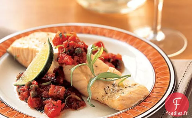 Saumon Rôti à la Sauce Tomate