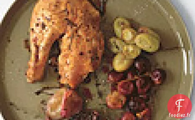Poulet aux Raisins Rôtis et Échalotes