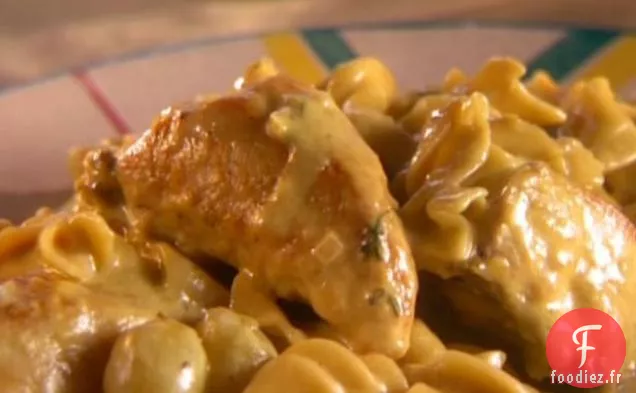 Poulet au Curry Brandi aux Raisins