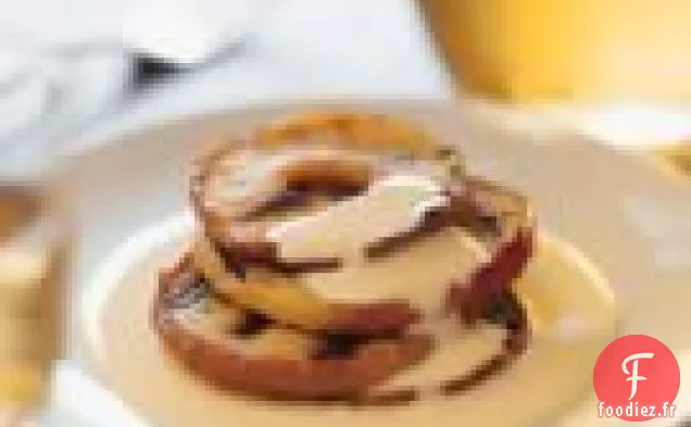 Pommes Grillées À La Crème Anglaise Au Bourbon