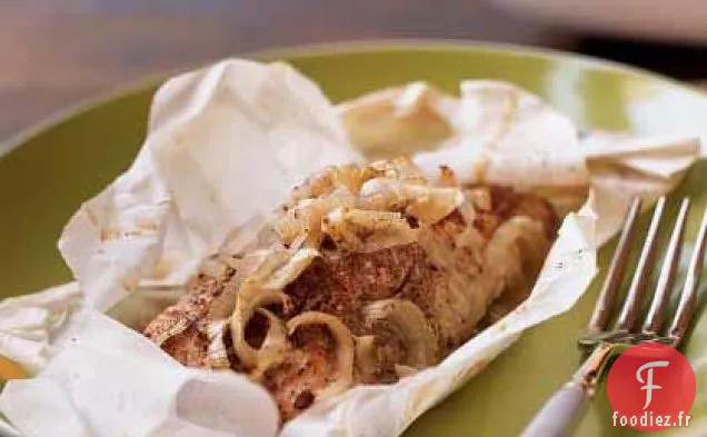 Saumon aux Cinq Épices et Poireaux en parchemin