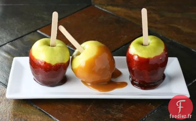 Pommes Trempées au Caramel et au cidre