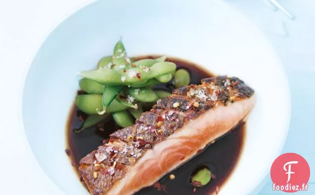 Saumon À La Peau Croustillante Au Sel De Piment