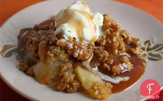 Croquant de Pommes à la Vanille et Sauce Caramel