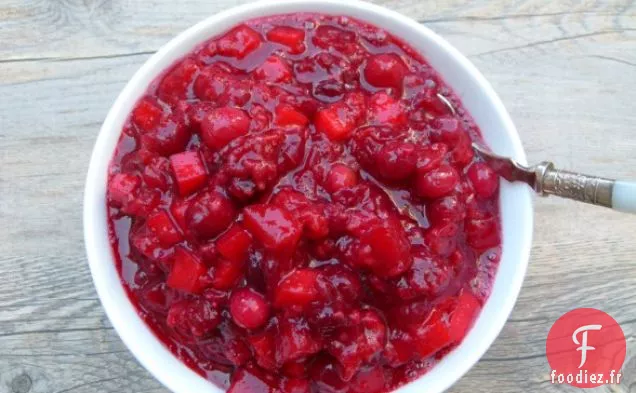 Sauce Aux Canneberges Aux Pommes Et Aux Framboises