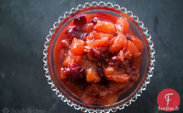 Chutney aux Pommes Et aux Canneberges