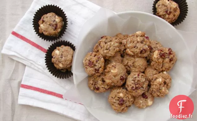 Biscuits Au Chocolat Blanc, Aux Canneberges Et À L'Avoine Aux Pommes