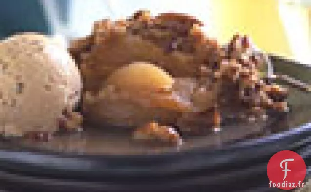 Croustillant aux Pommes avec Glace à la Tequila aux Pruneaux