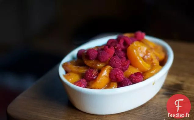 Abricots Fondus aux Framboises Fraîches