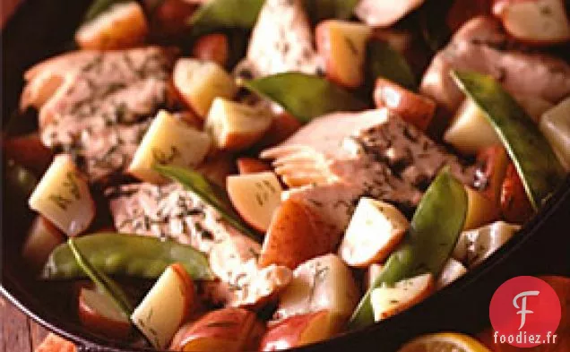 Saumon Citron-aneth Aux Pommes De Terre Rouges