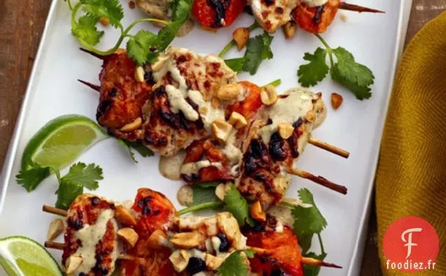 Brochettes Poulet-abricot