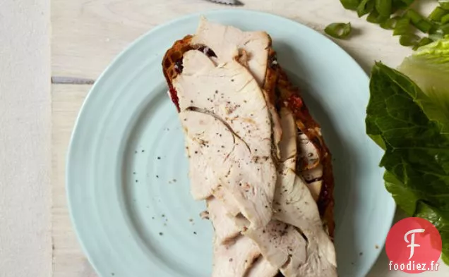 Sandwichs à la Dinde avec Relish Canneberge-Abricot