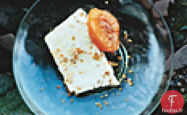 Semifreddo Praliné aux Amandes avec Grappa - Abricots Pochés