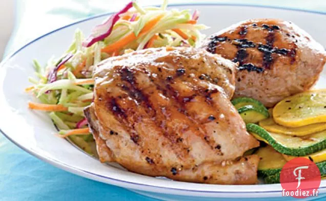 Poulet Grillé Glacé aux Abricots