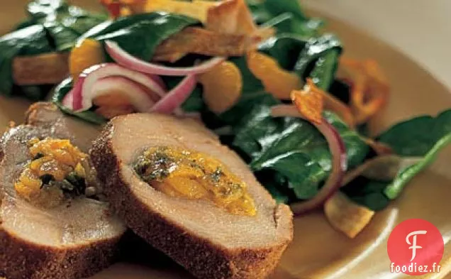 Longe De Porc Farcie Aux Épices Et Aux Abricots