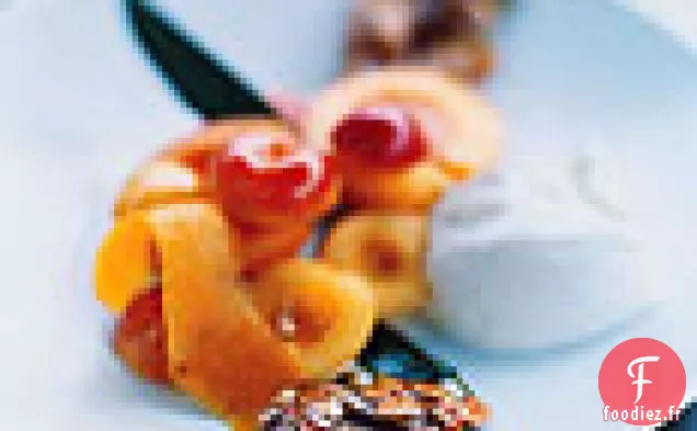 Sundaes au Yogourt aux Cerises et aux Abricots