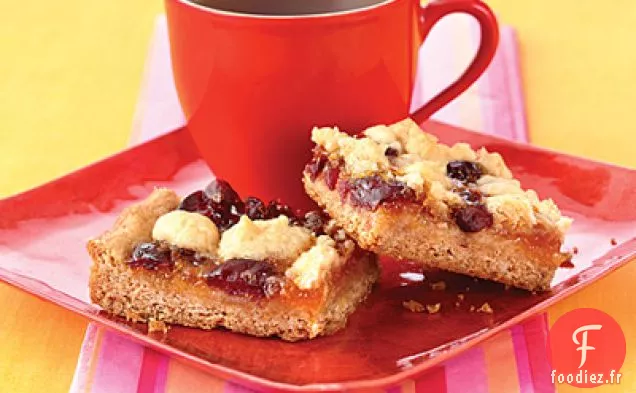 Barres de Crumble Abricot Cerise