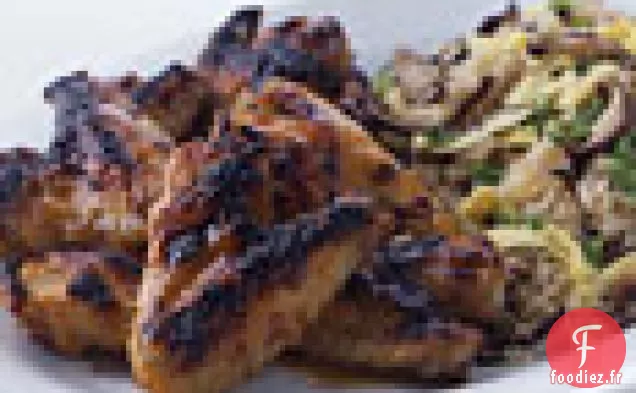 Ailes de Poulet Grillées à la Sauce Épicée aux Abricots