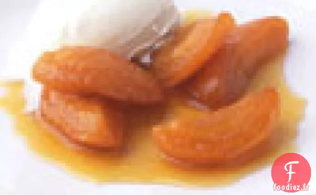 Abricots À La Sauce Cognac Caramel