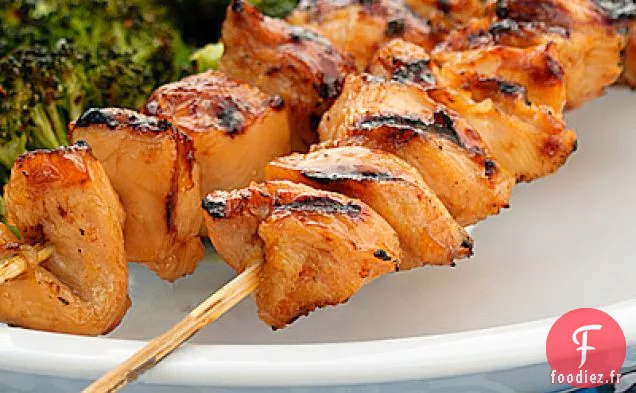Brochettes de Poulet Ananas Abricot
