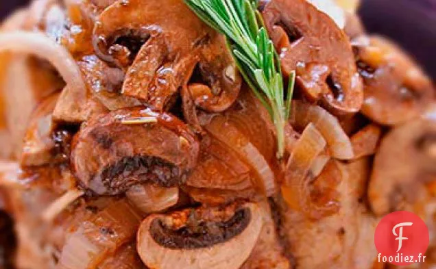 Rôti De Porc Aux Champignons Et Cassonade Abricot Et Grenade