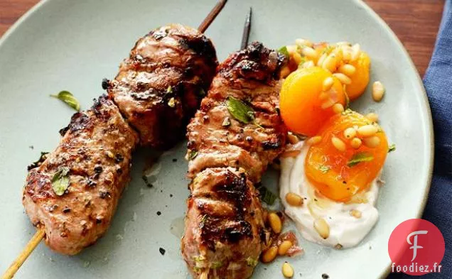 Souvlaki de Porc aux Abricots Miellés