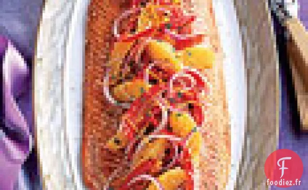 Saumon au Sésame et Relish Orange-Gingembre