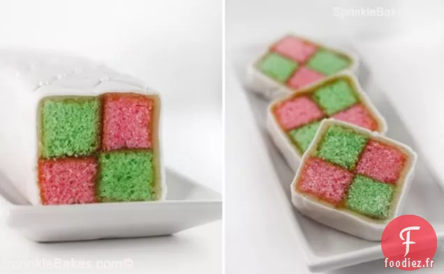 Gâteau de Battenburg de Printemps