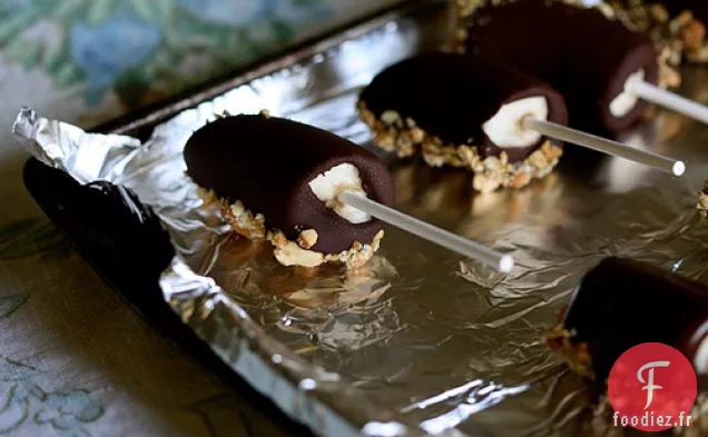 Mini Bananes Trempées Au Chocolat