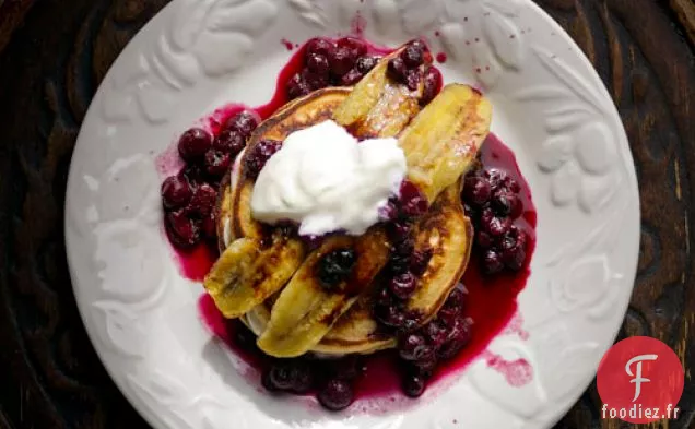 Crêpes aux Baies Sucrées et à la Banane