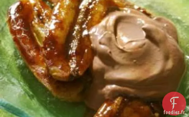 Bananes Rôties À La Crème De Yaourt Au Chocolat