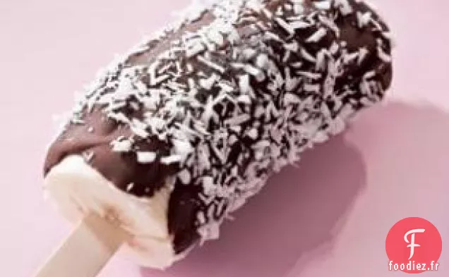 Bananes glacées enrobées de chocolat