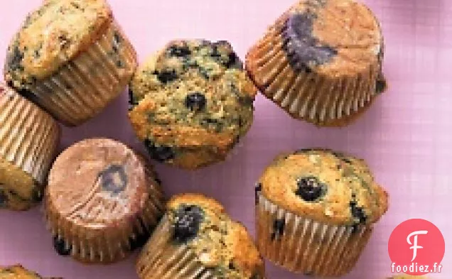 Muffins sains à la banane et aux myrtilles