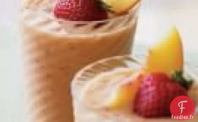 Smoothies banane-fraise-pêche